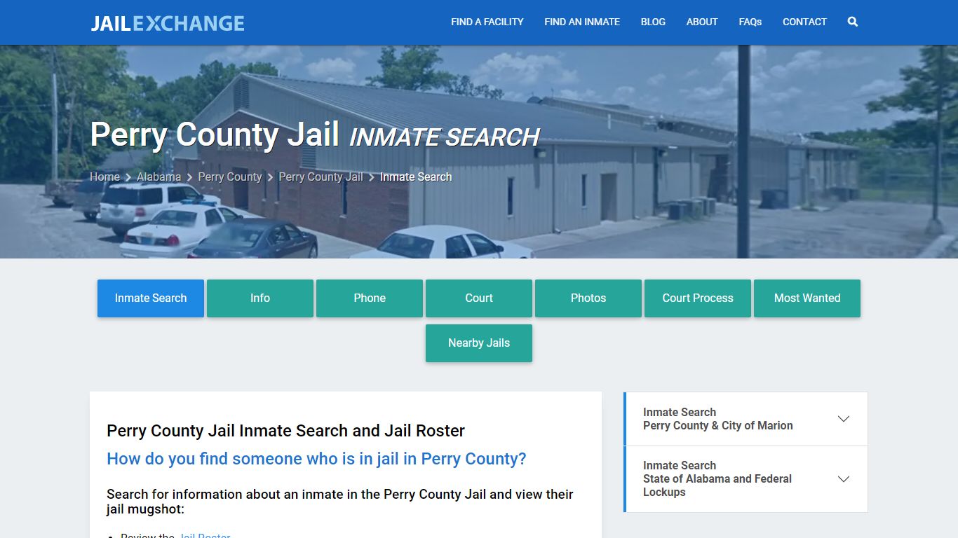 Inmate Search: Roster & Mugshots - Perry County Jail, AL - Jail Exchange